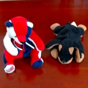 Set of two Beanie Babies by Ty: Patriot and Doby NWOT